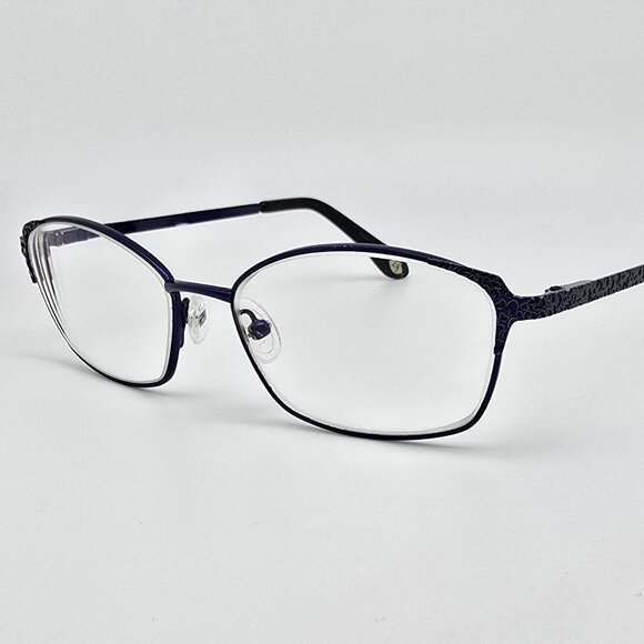 *SOLD* Lulu Guinness L768 BLU Blue Eyeglasses Frame w/ Flexhinge 52-16-135 - Picture 1 of 12